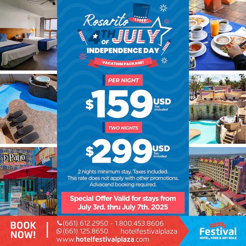 4 Julio Rosarito